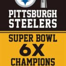 Pittsburgh Steelers 6X Champions Super Bowl Flag 3X5 Ft Polyester Banner USA 90x150cm