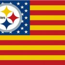 Pittsburgh Steelers Star and Stripes Flag 3X5 Ft Polyester Banner USA 90x150cm