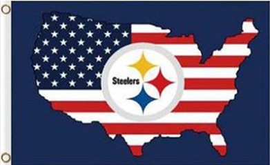 Pittsburgh Steelers US Flag 3X5 Ft Polyester Banner USA 90x150cm