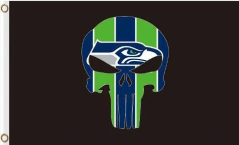 Seattle Seahawks Black Flag 3X5 Ft Polyester Banner USA 90x150cm
