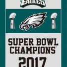 Philadelphia Eagles Super Bowl Champions 2017 Flag 3X5 Ft Polyester Banner USA 90x150cm