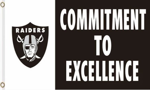 Oakland Raiders Commitment To Excellence Flag 3X5 Ft Polyester Banner USA 90x150cm