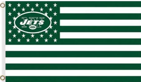 New York Jets Star and Stripes Flag 3X5 Ft Polyester Banner USA 90x150cm