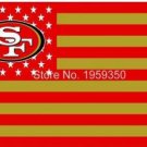 San Francisco 49ers Star and Stripe Flag 3X5 Ft Polyester Banner USA 90x150cm