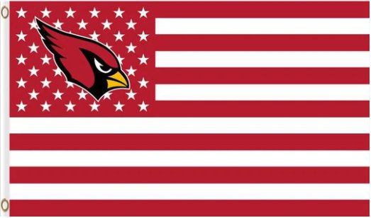 Arizona Cardinals Star & Strips US Flag 3X5 Ft Polyester Banner USA 90x150cm