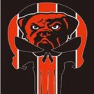 Cleveland Browns Skull Vertical Flag 3X5 Ft Polyester Banner USA 90x150cm