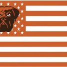 Cleveland Browns Star and Stripes Flag 3X5 Ft Polyester Banner USA 90x150cm