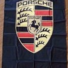 Porsche Flag Black Vertical 3X5 Ft Polyester Banner USA 90x150cm