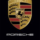 Porsche Flag Black White Vertical 3X5 Ft Polyester Banner USA 90x150cm