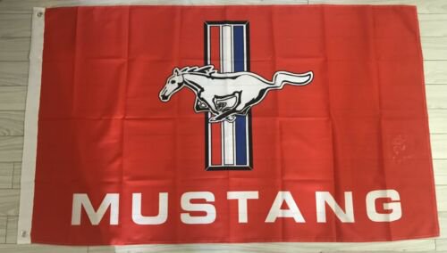 Ford Mustang Red Flag 3X5 Ft Polyester Banner USA 90x150cm