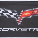 Chevrolet Corvette Black Red Flag 3X5 Ft Polyester Banner USA 90x150cm