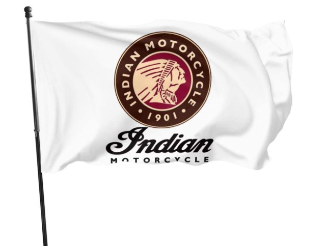 Indian White Flag 3X5 Ft Polyester Banner USA 90x150cm