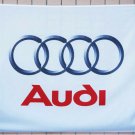 Audi White Flag 3X5 Ft Polyester Banner USA 90x150cm