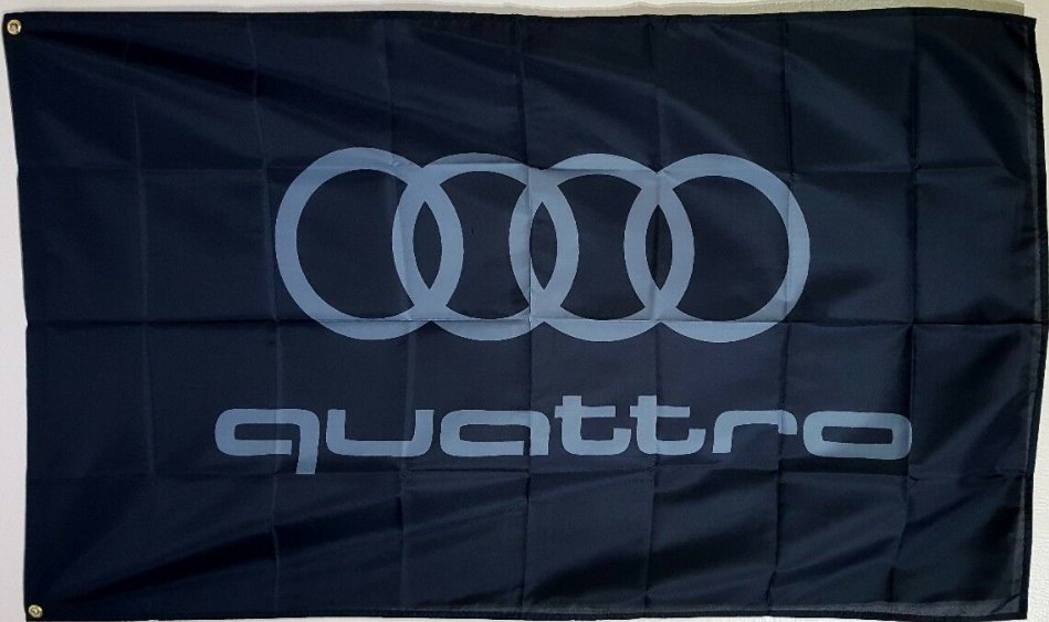 Audi Quattro Racing Flag 3X5 Ft Polyester Banner USA 90x150cm