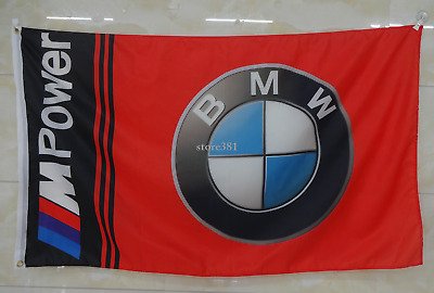 BMW M Power Red Flag 3X5 Ft Polyester Banner USA 90x150cm