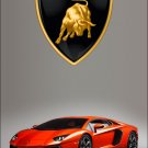 Lamborghini Car Racing Flag Vertical 3X5 Ft Polyester Banner USA 90x150cm