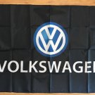 Volkswagen Vw Logo Car Flag Black 3X5 Ft Polyester Banner USA 90x150cm