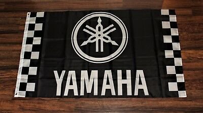 Yamaha Flag Black 3X5 Ft Polyester Banner USA 90x150cm