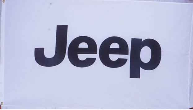 Jeep White Flag 3X5 Ft Polyester Banner USA 90x150cm