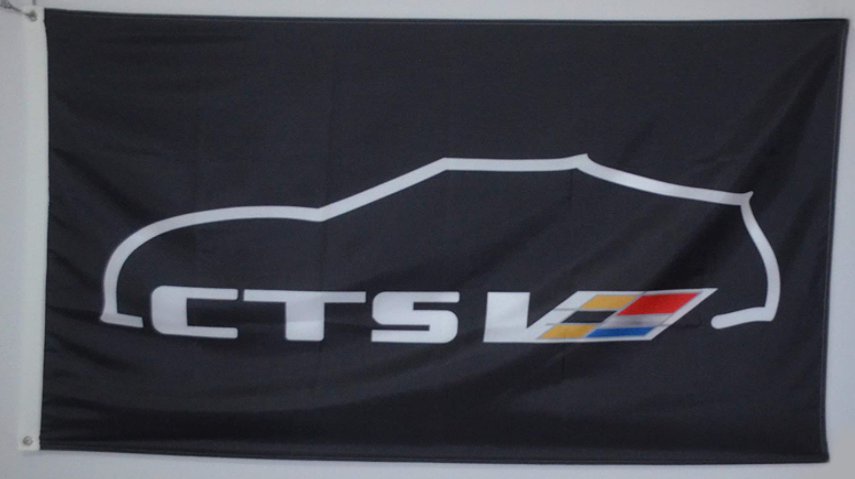 Cadillac  CTS V Flag 3X5 Ft Polyester Banner USA 90x150cm