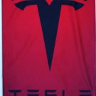 Tesla Flag Car Racing Red Vertical 3X5 Ft Polyester Banner USA 90x150cm