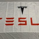 Tesla Flag White 3X5 Ft Polyester Banner USA 90x150cm