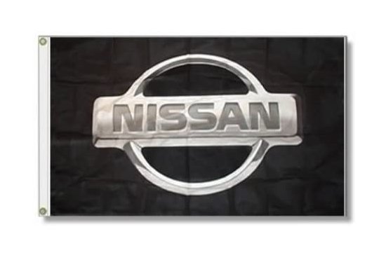 Nissan Car Flag Black 3X5 Ft Polyester Banner USA 90x150cm