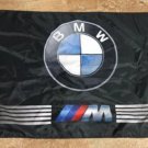 BMW Motorsport Flag Black 3X5 Ft Polyester Banner USA 90x150cm