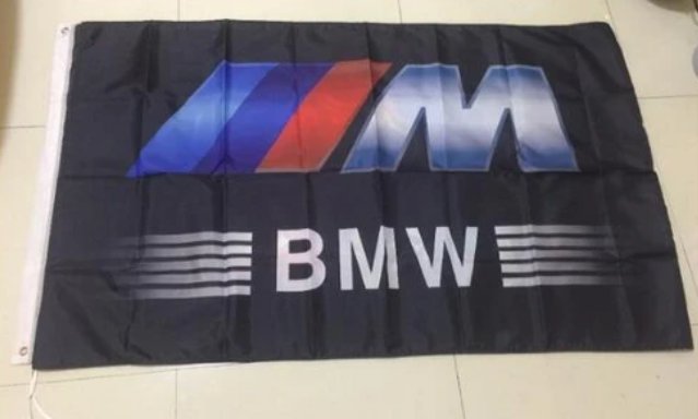 BMW Car Flag Black 3X5 Ft Polyester Banner USA 90x150cm