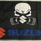 Suzuki Racing Team Flag Black 3X5 Ft Polyester Banner USA 90x150cm