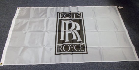 Rolls Royce Car White Flag 3X5 Ft Polyester Banner USA 90x150cm