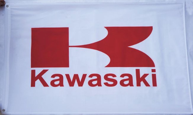 Kawasaki Flag White 3X5 Ft Polyester Banner USA 90x150cm
