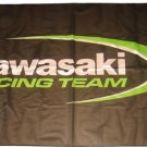 Kawasaki Racing Flag Black 3X5 Ft Polyester Banner USA 90x150cm