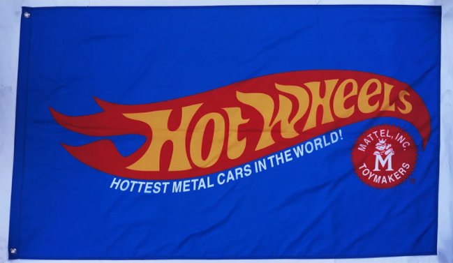 Hot Wheels Blue Flag 3X5 Ft Polyester Banner USA 90x150cm