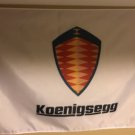 Koenigsegg White Flag 3X5 Ft Polyester Banner USA 90x150cm