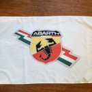 Abarth Racing White Flag 3X5 Ft Polyester Banner USA 90x150cm