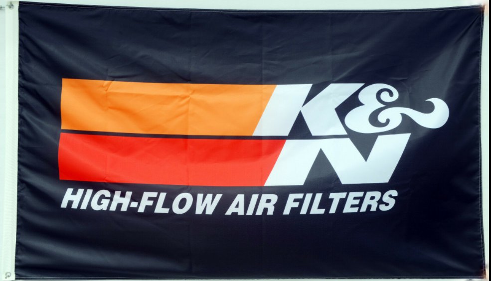 KN Filters Flag K&N High-Flow Air Filters 3X5 Ft Polyester Banner USA 90x150cm