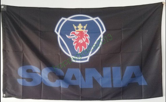 Scania Car Black Flag 3X5 Ft Polyester Banner USA 90x150cm