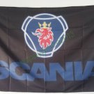 Scania Car Black Flag 3X5 Ft Polyester Banner USA 90x150cm