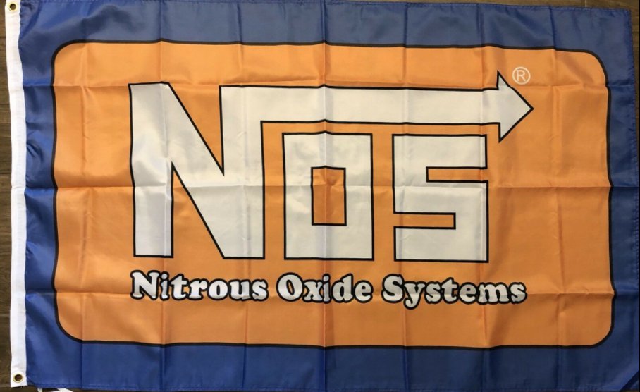 Nos Flag Nitrous Oxide Systems Banner Drag Racing Car 3X5 Ft Polyester Banner USA 90x150cm