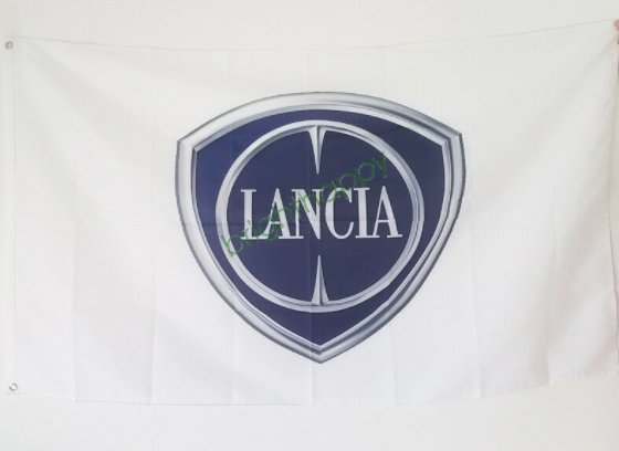 Lancia Delta White Flag3X5 Ft Polyester Banner USA 90x150cm