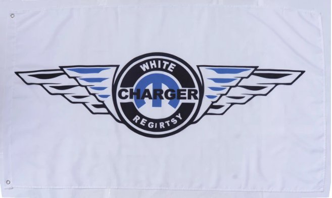 Dodge  Charger RT White Flag 3X5 Ft Polyester Banner USA 90x150cm