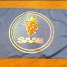 Saab Car Racing Sport Green Flag 3X5 Ft Polyester Banner USA 90x150cm