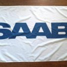 Saab Car Racing Sport White Flag 3X5 Ft Polyester Banner USA 90x150cm