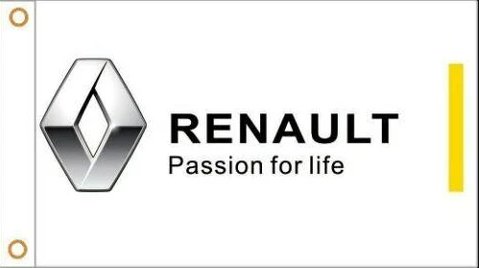 Renault Dacia Car White Flag 3X5 Ft Polyester Banner USA 90x150cm