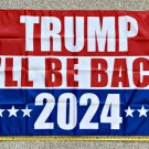 Donald Trump Flag 2024 Don Jr Ivanka I'll Be Back 2024 Poster 3x5ft