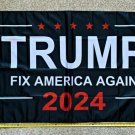 Donald Trump Flag 2024 Don Jr Fix America Again Sign Poster 3x5ft