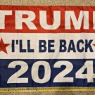 Donald Trump Flag 2024 Don Jr Fix I'll Be Back Army USA Sign 3x5ft