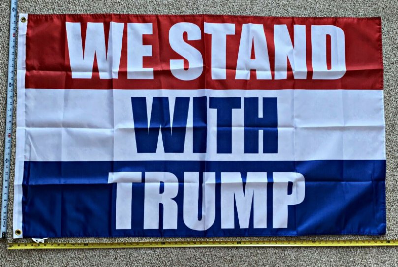 Donald Trump Flag Don Jr Ivanka We Stand Block USA 2024 Sign 3x5ft