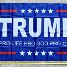 Donald Trump Flag Pro Life Pro Gun Pro Trump USA Sign Poster 3x5'ft